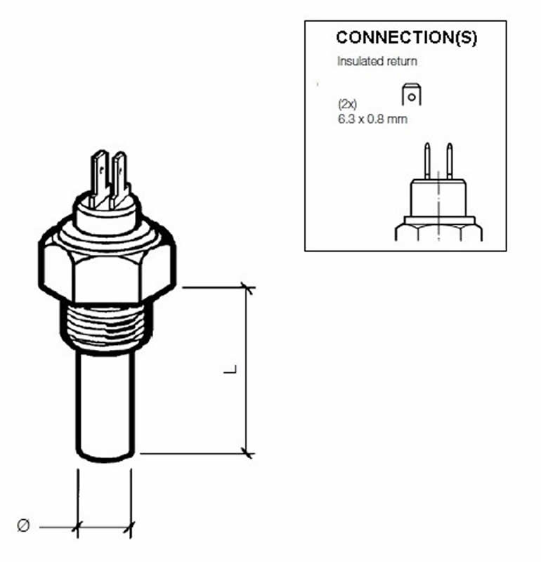 Continental VDO Oil temperature sender150C